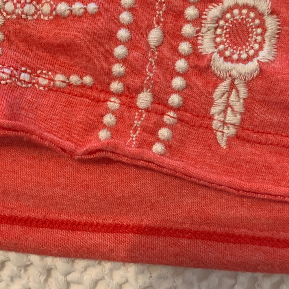 JWLA By Johnny Was SONYA Side Slit Dusty Coral Embroidered Tunic Top - Picture 7 of 7